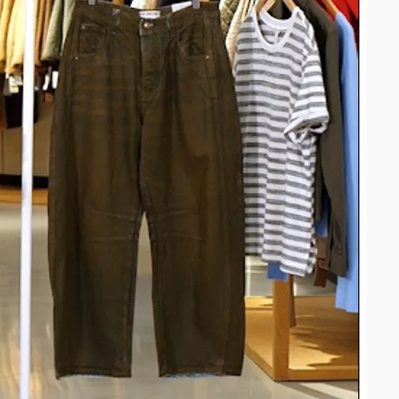 We The Free Good Luck Brown Coated Barrel Jeans New Moonsize 27